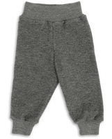 „Engel Natur Baby Wollfleece Hose in Lavagrau Melange – weiche Hose aus Merinowolle mit elastischem Bund, nachhaltig und GOTS-zertifiziert produziert“