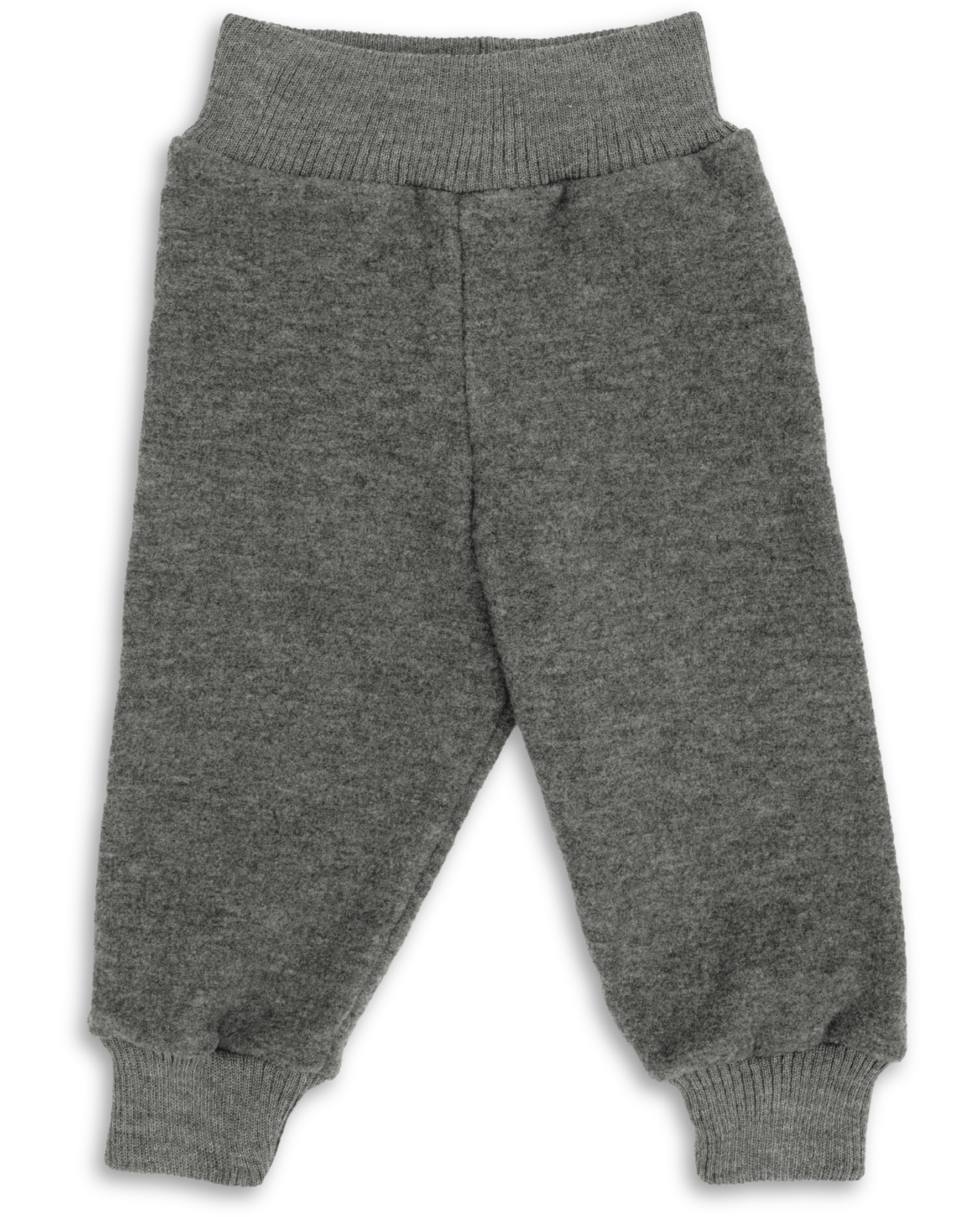 „Engel Natur Baby Wollfleece Hose in Lavagrau Melange – weiche Hose aus Merinowolle mit elastischem Bund, nachhaltig und GOTS-zertifiziert produziert“