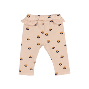 Rosafarbene Kinderleggings von Búho aus weichem Jersey mit elastischem Bund – Modell Naïf