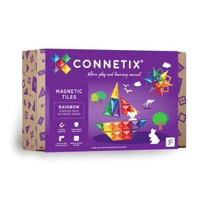 Connetix Rainbow Starter Pack – 60-teiliges Magnetbaustein-Set in leuchtenden Regenbogenfarben. Fördert Kreativität & Motorik, kompatibel mit allen Connetix-Sets.