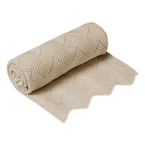 Couverture en tricot Cam Cam Coquille Saint-Jacques | Amande