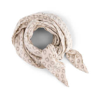 Rose in April Bianca Swaddle Herz | Hell Grau 110x110 cm