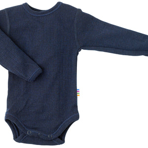 Joha Body aus Merinowolle in Navy – weich, temperaturregulierend & ideal für empfindliche Babyhaut. GOTS-zertifiziert & mulesingfrei.