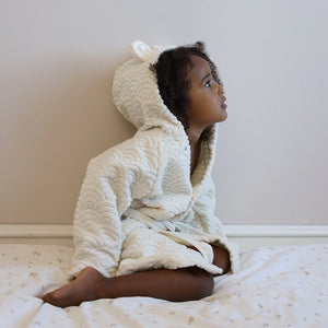 Cam Cam Junior Kapuzenbadetuch | Off-White