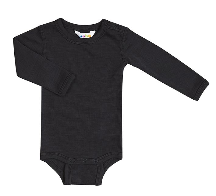 Joha "Langarm Body" Wolle-Seide | Black