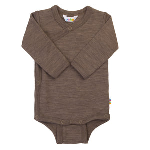 Joha Baby Wickelbody Merinowolle Seide | Braun