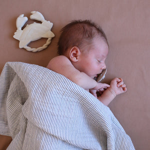 Cam Cam Babydecke Muslin | Classic Stripes Blue