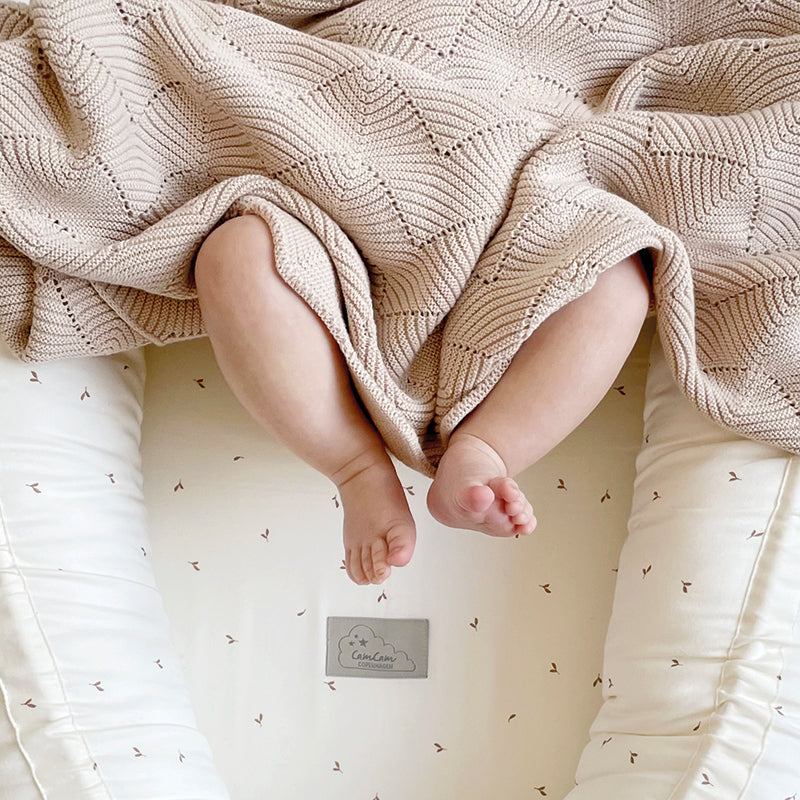 Cam Cam Strickdecke Jakobsmuschel | Almond