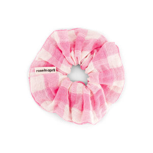 Rose in April Scrunchie "Chouchou" Ecru Neonpink