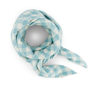Rose in April Bianca Swaddle Vichy 70x70 cm | Canal Blue