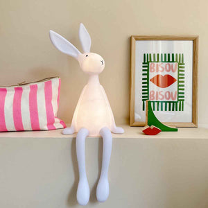 Lampe veilleuse Rose in April "Joseph" Lapin