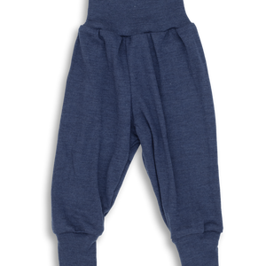 „Engel Natur Baby Wollfleece Hose in Marine – kuschelige Babyhose aus Merinowolle mit elastischem Bund, GOTS-zertifiziert und nachhaltig produziert“