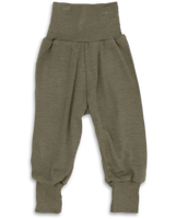 „Engel Natur Baby Wollfleece Hose in Olive – weiche Babyhose aus Merinowolle mit elastischem Bund, GOTS-zertifiziert & nachhaltig produziert in Deutschland“