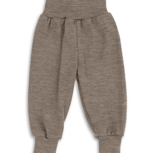 „Engel Natur Baby Wollfleece Hose in Walnuss Melange – weiche Hose aus 100 % Merinowolle mit elastischem Bund, nachhaltig hergestellt in Deutschland“