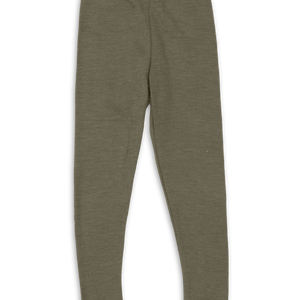 „Engel Leggings aus Merinowolle und Seide in Olive – weiche, anschmiegsame Unisex-Leggings, aus Bio-Merinowolle, fair und nachhaltig hergestellt in Deutschland“