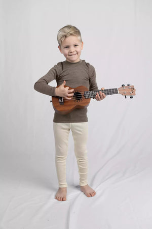 Engel Baby-Shirt, Wolle-Seide langarm, in Walnuss – Detailansicht 3