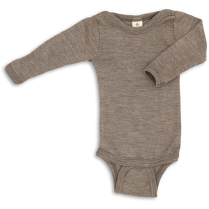 Engel Bodysuit Wool-Silk Long-Sleeve Walnut