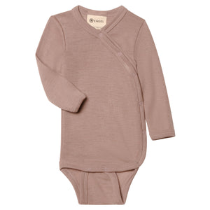 Engel Baby-Wickelbody, langarm, GOTS in Dustyrose