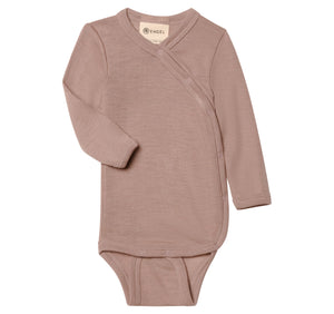 Engel Baby-Wickelbody, langarm, GOTS in Dustyrose