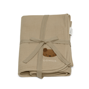 Donsje Decke "Ploekie Muslin Blanket XL" | Bear | Taupe