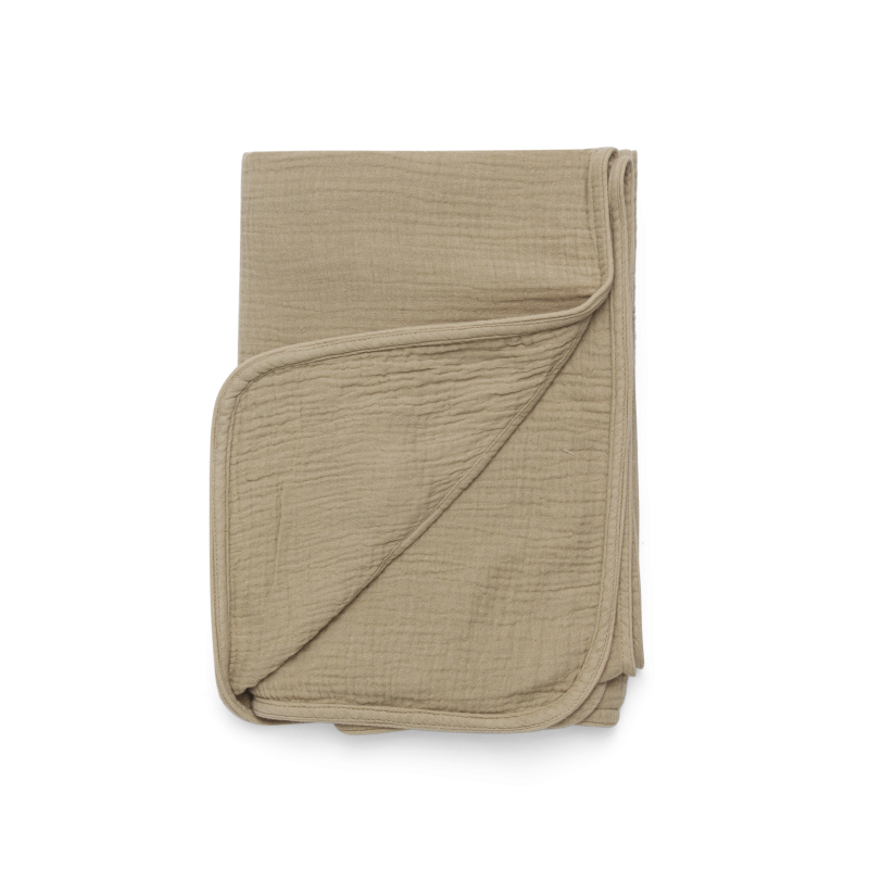 Donsje Decke "Ploekie Muslin Blanket XL" | Bear | Taupe