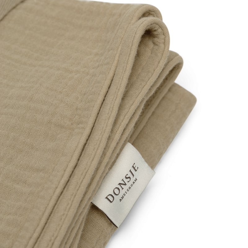 Donsje Decke "Ploekie Muslin Blanket XL" | Bear | Taupe