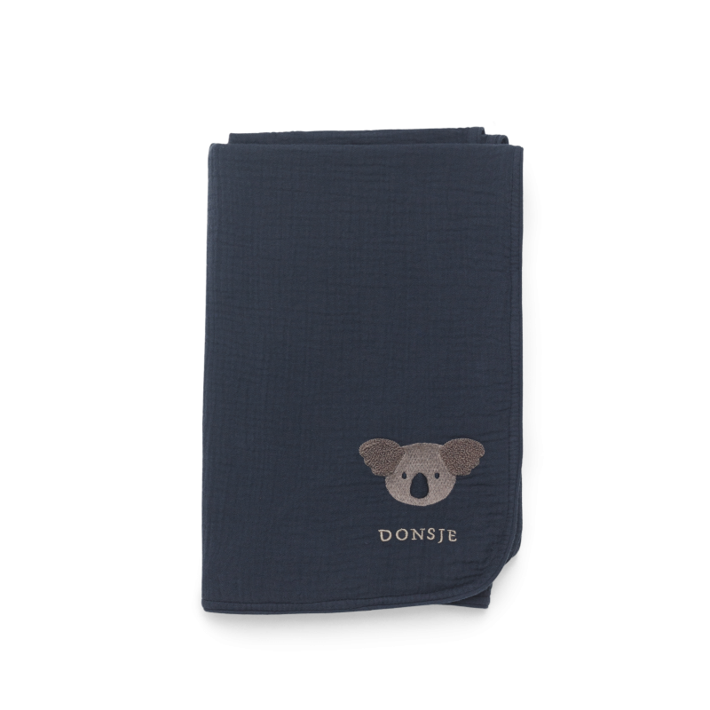 Donsje Decke "Ploekie Muslin Blanket XL" | Koala | Blue Marine