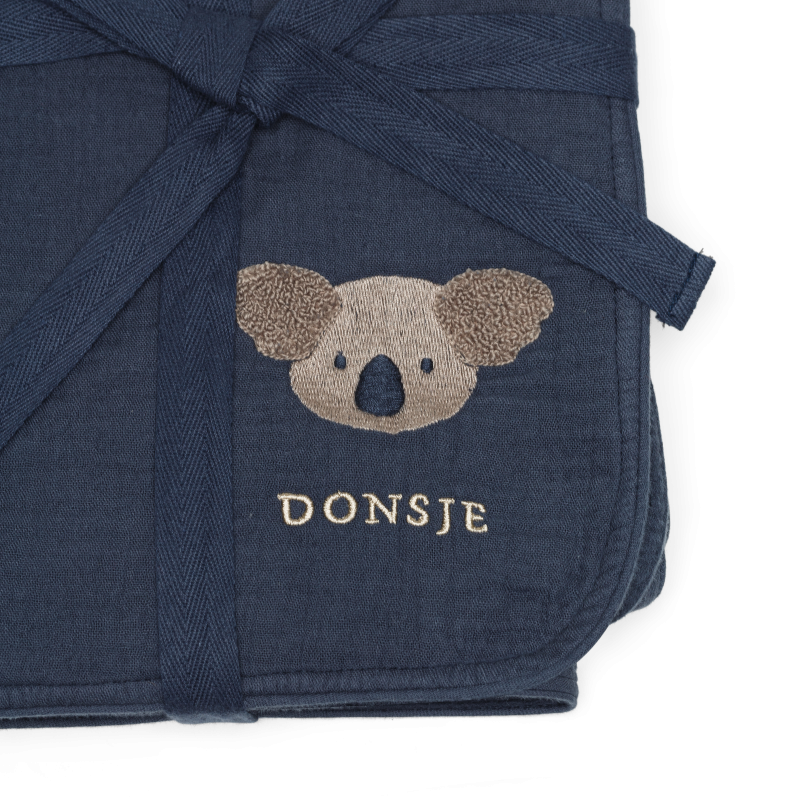 Donsje Decke "Ploekie Muslin Blanket XL" | Koala | Blue Marine