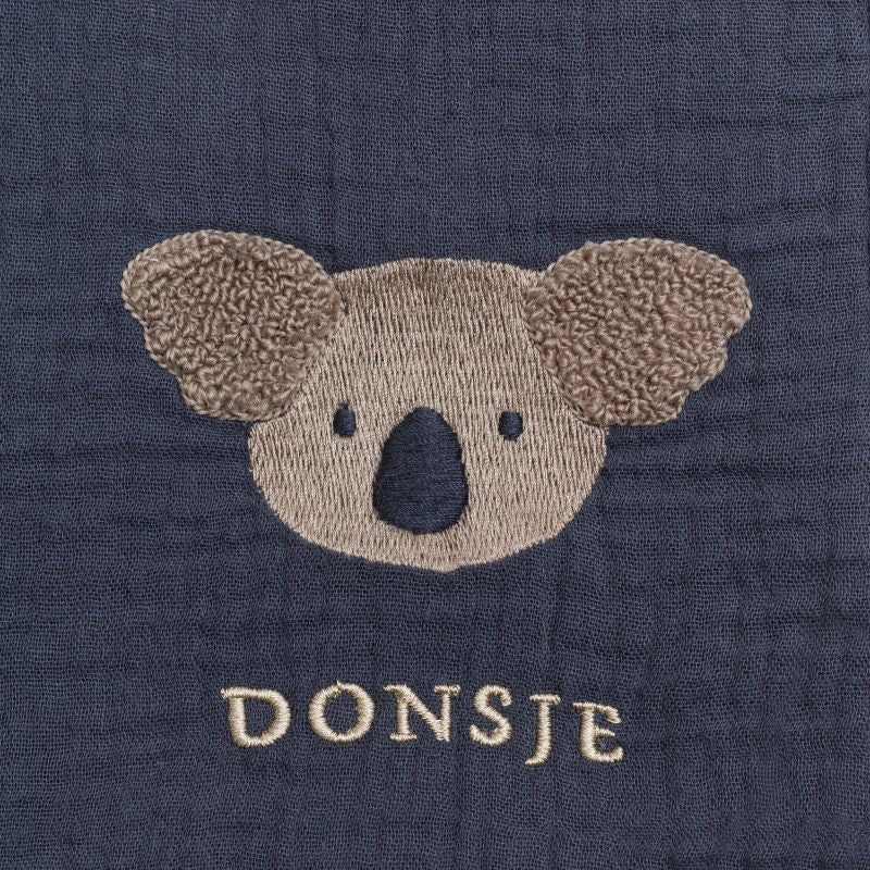 Donsje Decke "Ploekie Muslin Blanket XL" | Koala | Blue Marine