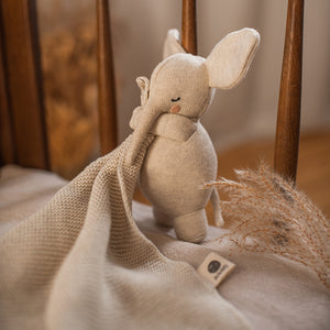 Ava & Yves Large Elephant Snuggle Cloth | Natural