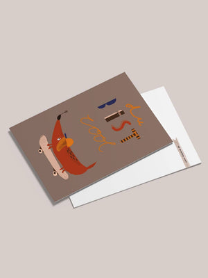 Carte postale Halfbird "Teckel Detlef | tu es cool"