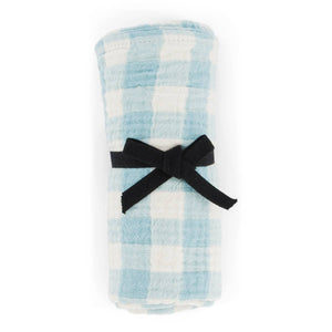 Rose in April Bianca Swaddle Vichy 70x70 cm | Canal Blue