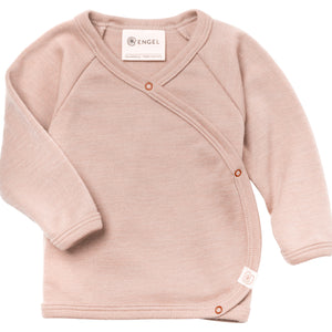 Engel Baby-Wickelshirt, Wolle-Seide in Dustyrose