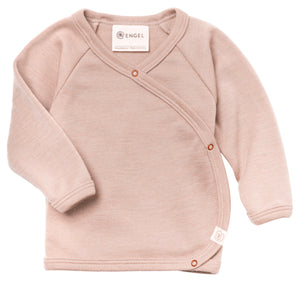 Engel Baby-Wickelshirt, Wolle-Seide in Dustyrose