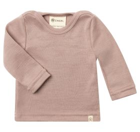 Engel Baby-Shirt, Wolle-Seide langarm, mit Druckknöpfen,  Dusty Rose