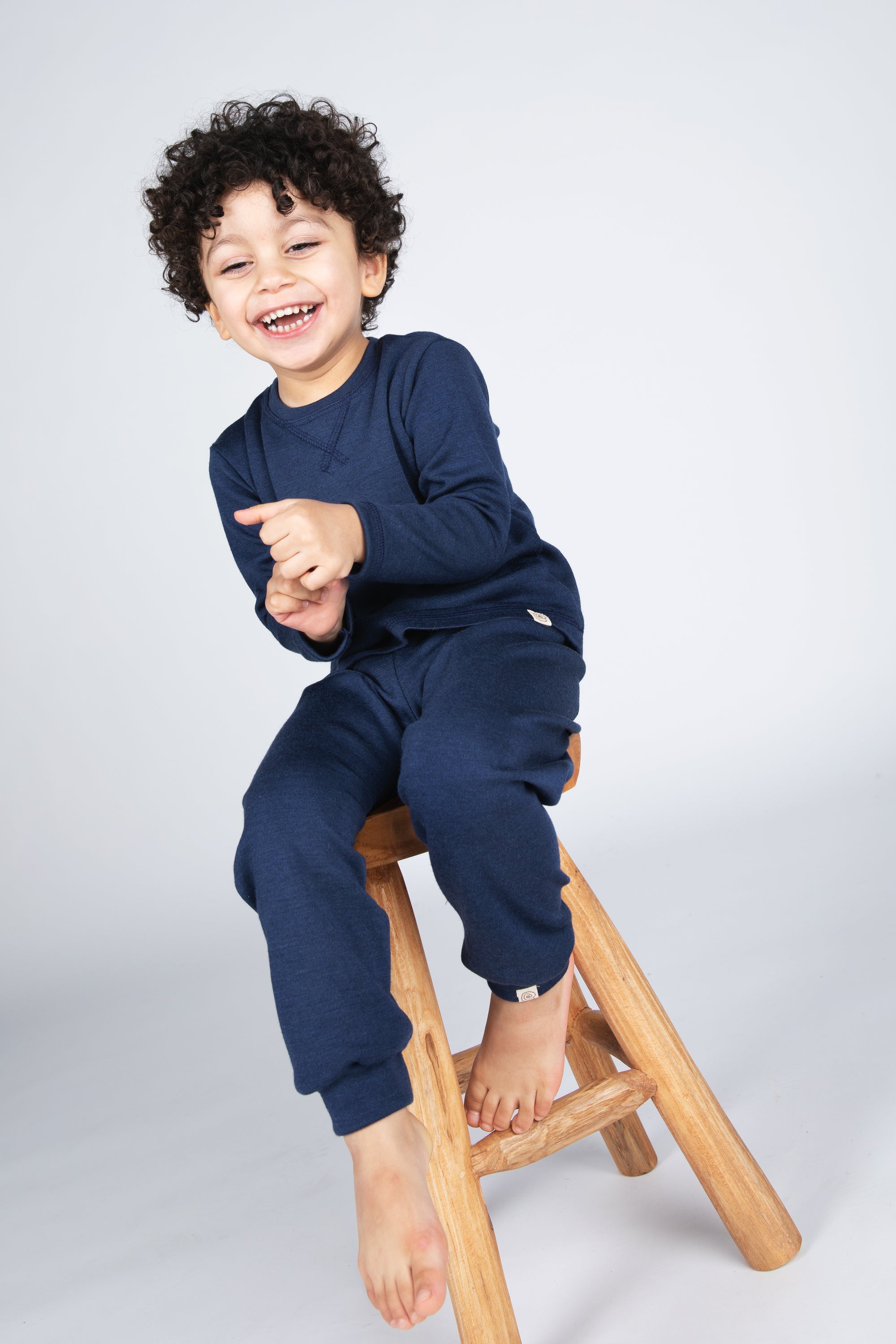 Engel Wolle Seide Baby-Leggings | Marine