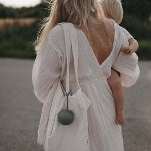 Mushie Silicone Pacifier Holder | Dried Thyme