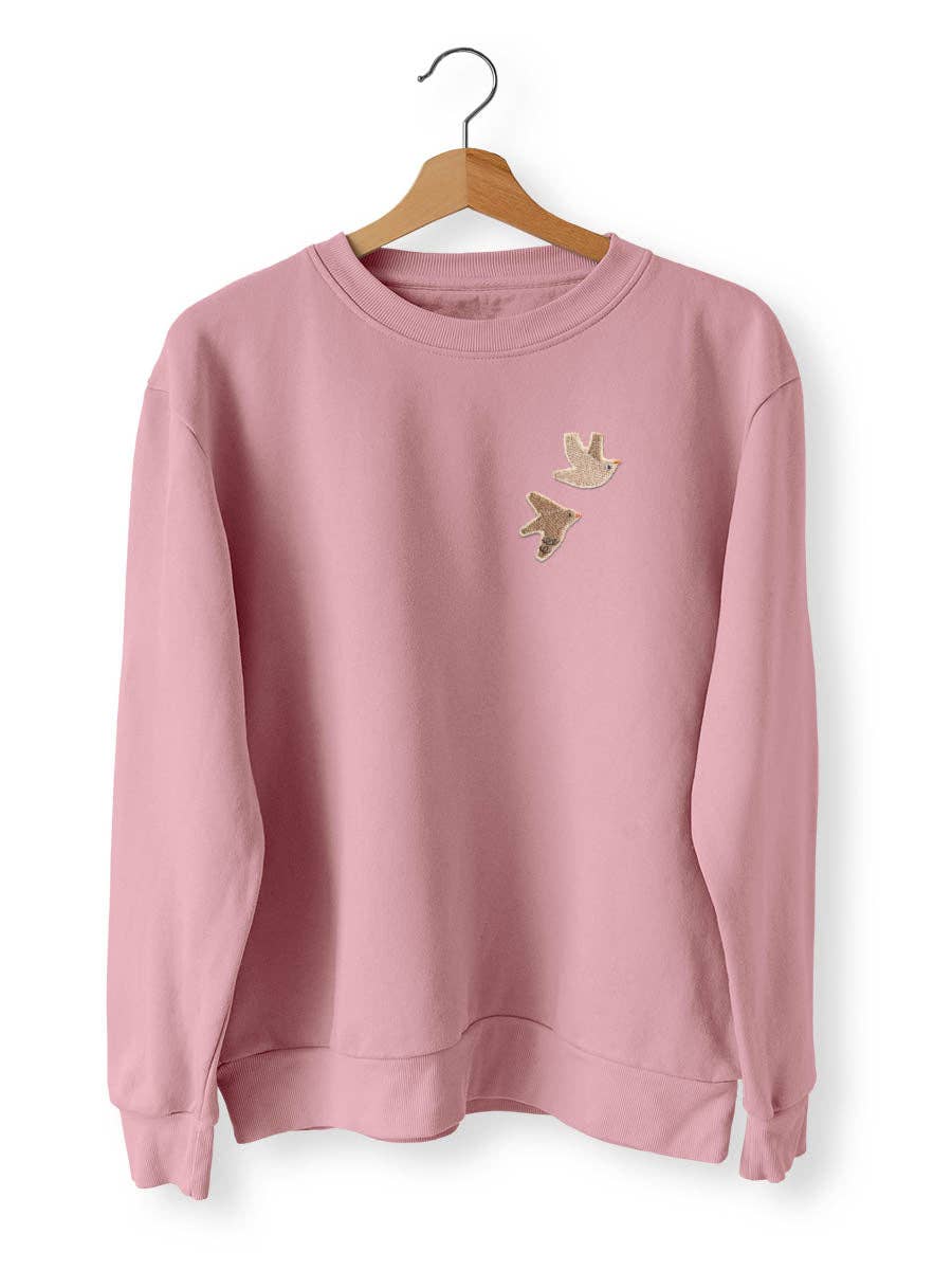 Halfbird Aufnäher SET "beiger Vogel" | Bügelflicken