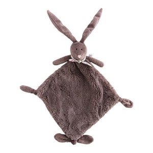 Dimpel Kuscheltuch Hase "Flo Doudou 35" Liberty | Grau Braun