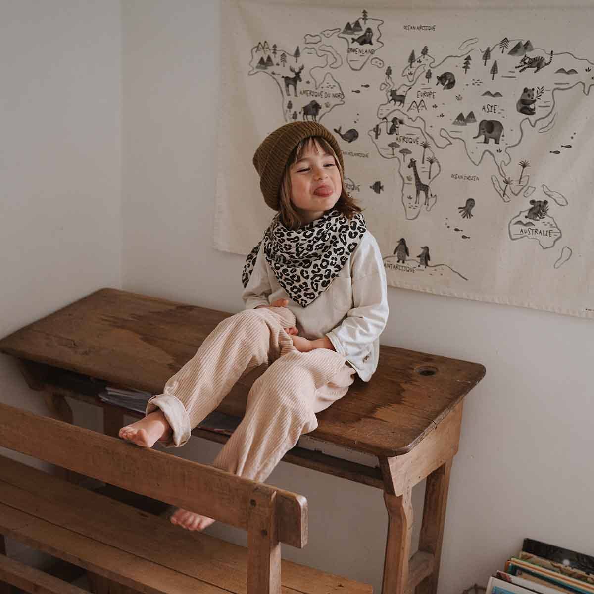 Rose in April  Muslin "Bianca" Leopard Schwarz