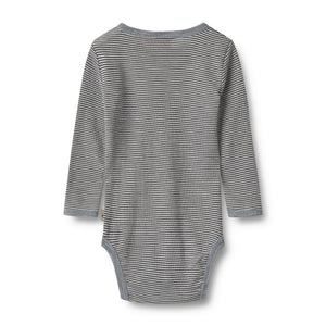 Wheat Woll-Body Langarm Lucca in Navy Stripe – Detailansicht 5