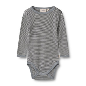 Wheat Woll-Body Langarm Lucca in Navy Stripe