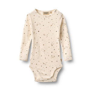 Wheat Woll-Body Langarm Lucca in Eggshell Stars