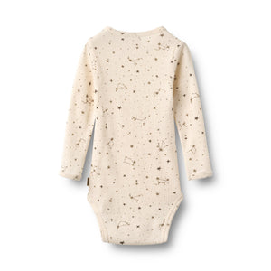Wheat Woll-Body Langarm Lucca in Eggshell Stars – Detailansicht 6