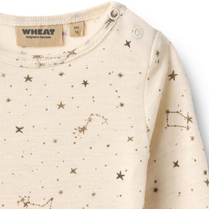 Wheat Woll-Body Langarm Lucca in Eggshell Stars – Detailansicht 5