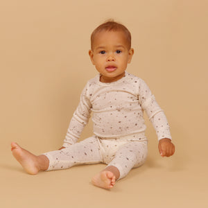 Wheat Woll-Body Langarm Lucca in Eggshell Stars – Detailansicht 2
