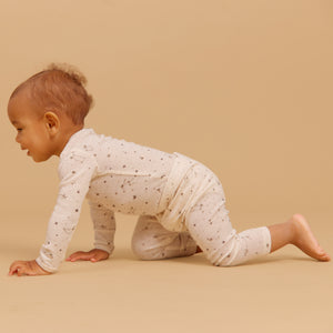 Wheat Woll-Body Langarm Lucca in Eggshell Stars – Detailansicht 4