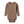 „Wheat Baby-Body Rib Regitze in Toffee Brown – Langarm-Body aus Bio-Baumwolle mit Rippstruktur.