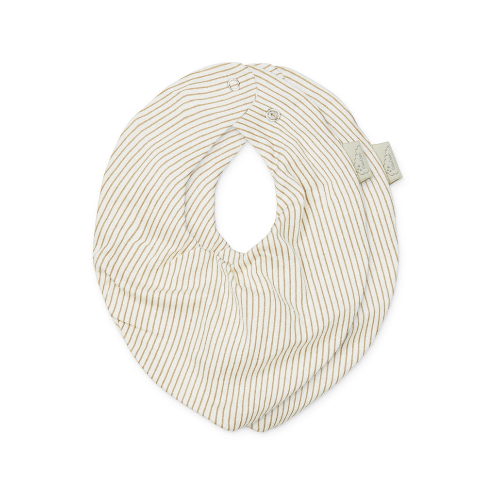 Cam Cam Bandana Lätzchen "Jersey" | 2-Pack | Classic Stripes Camel