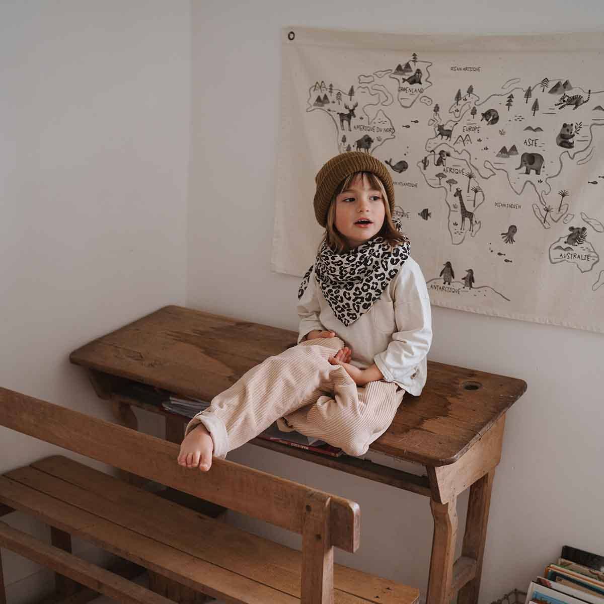 Rose in April  Muslin "Bianca" Leopard Schwarz